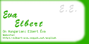 eva elbert business card